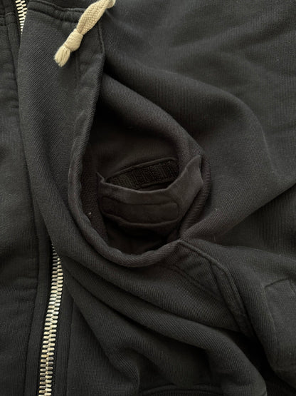 SS18 Rick Owens DRKSHDW Black Felpa Jason Zip Up Hoodie