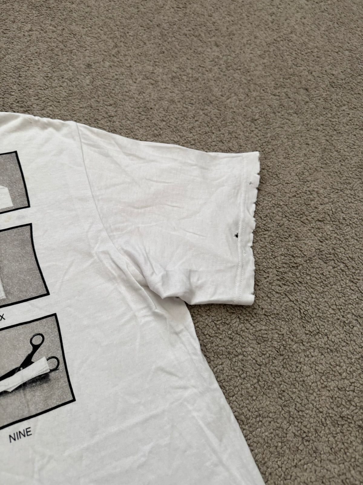 SS05 Number (N)ine "Hell" Cross Origami Distressed T Shirt