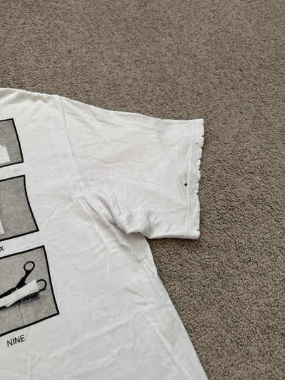 SS05 Number (N)ine "Hell" Cross Origami Distressed T Shirt