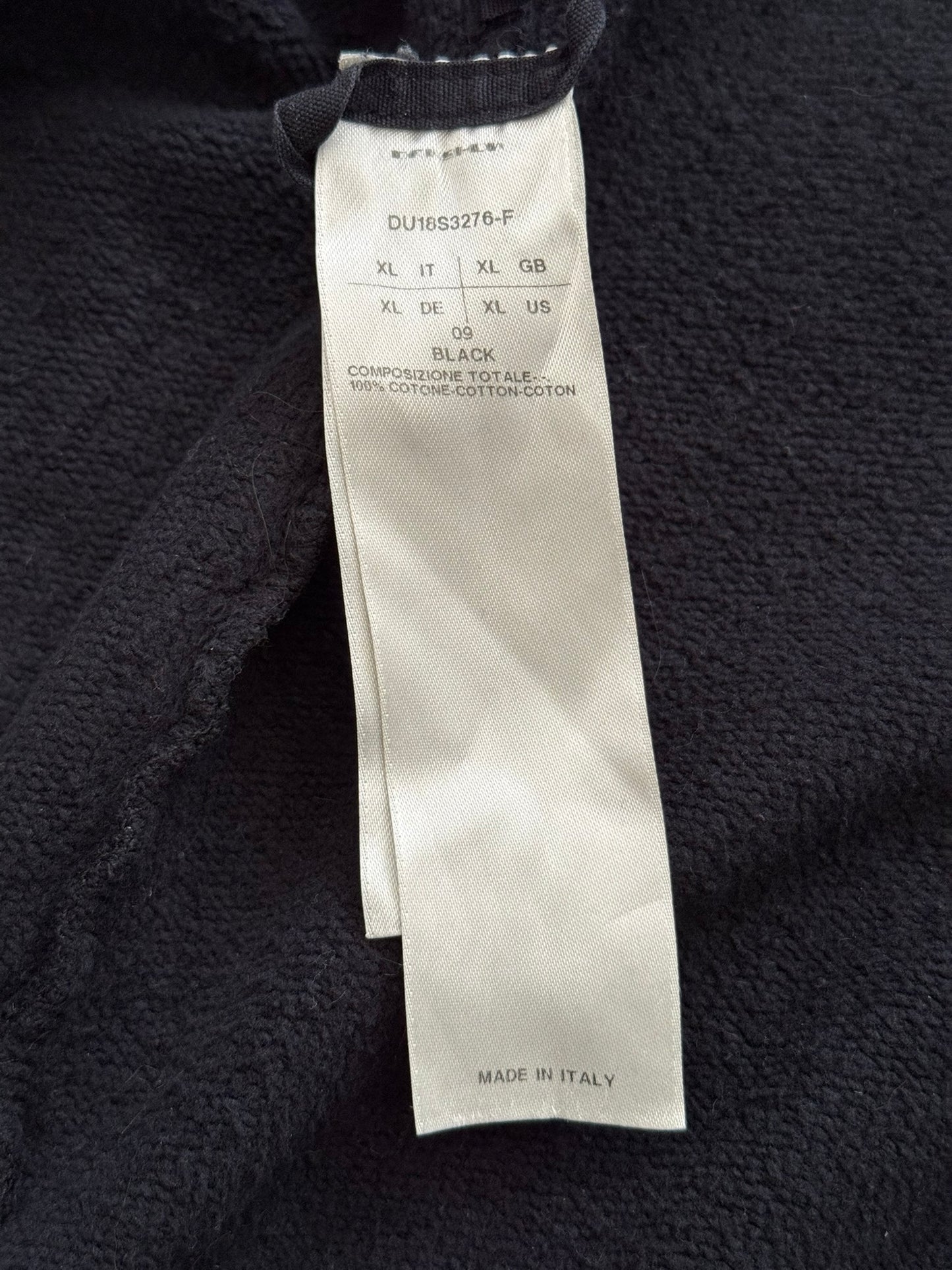 SS18 Rick Owens DRKSHDW Black Felpa Jason Zip Up Hoodie