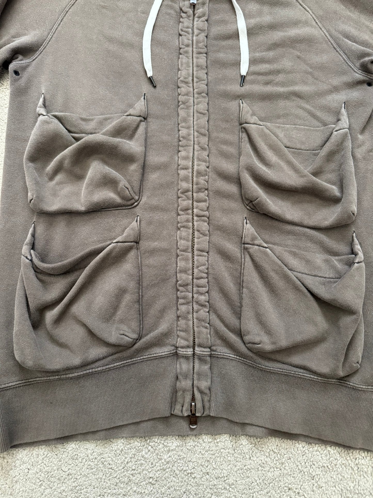 SS05 Number (N)ine Crying Hearts Cargo Zip Up Hoodie
