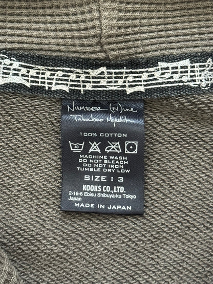 SS05 Number (N)ine Crying Hearts Cargo Zip Up Hoodie