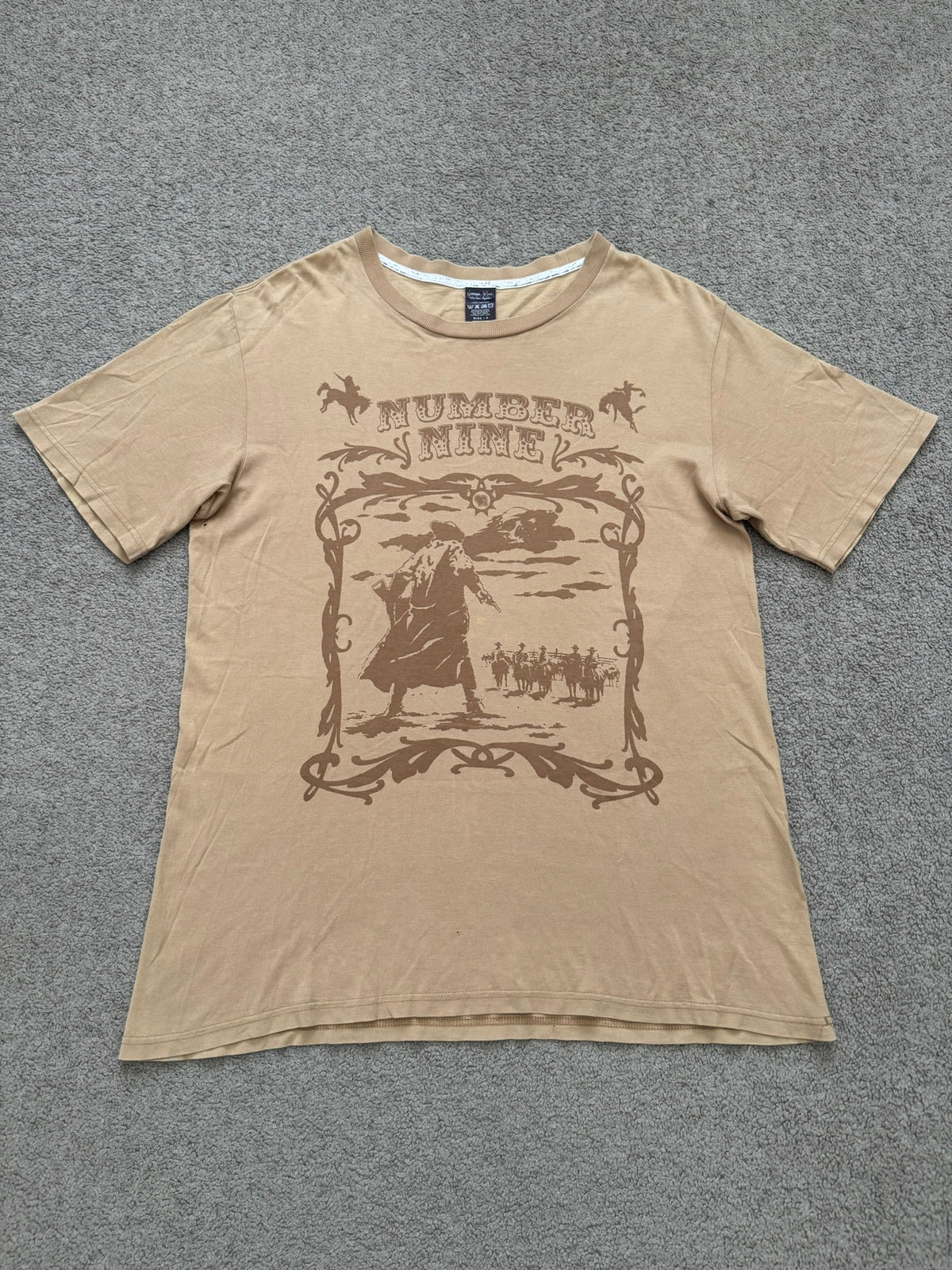 SS07 Number (N)ine Cowboy Standoff Crying Heart Logo T Shirt