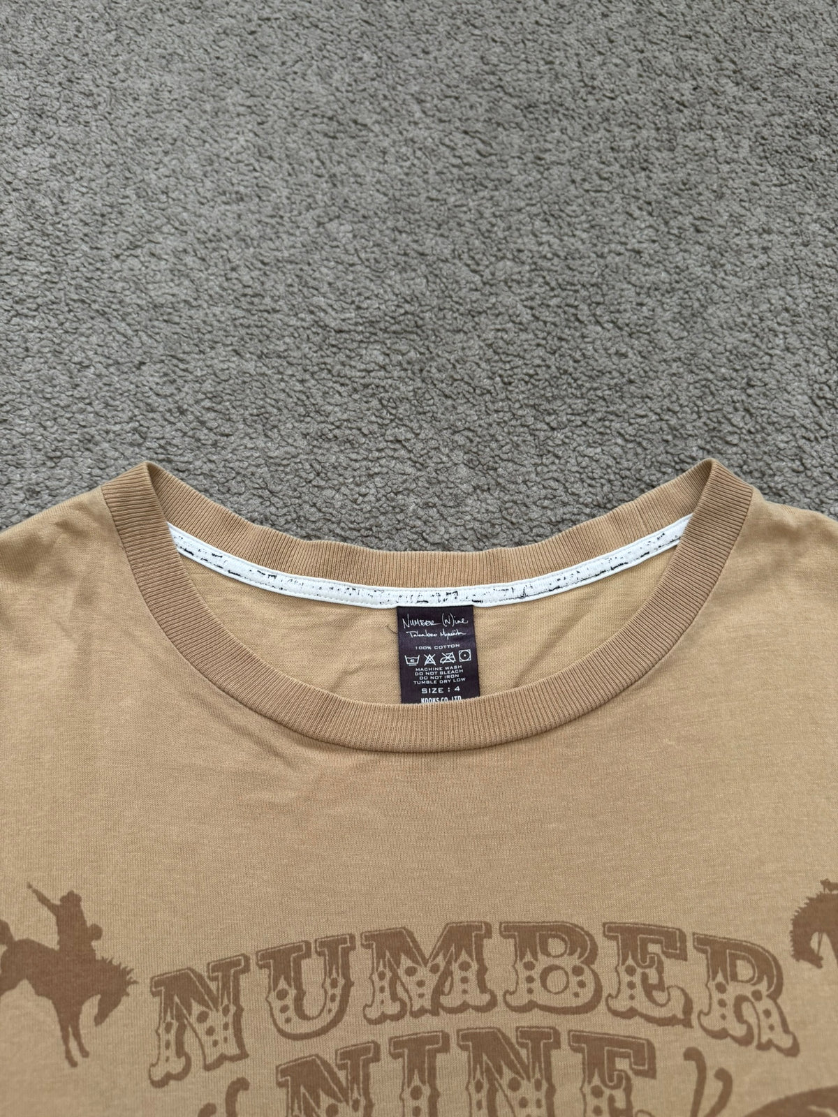 SS07 Number (N)ine Cowboy Standoff Crying Heart Logo T Shirt