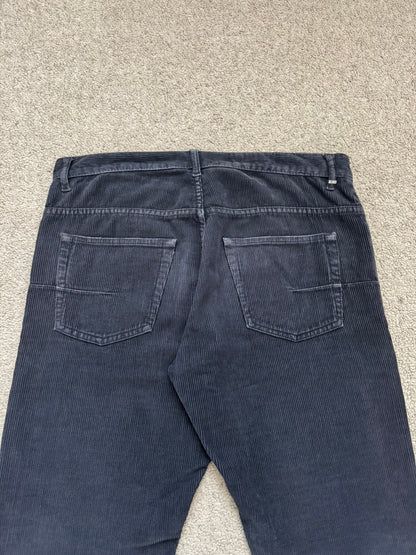 AW05 Dior Homme by Hedi Slimane Black Flared Corduroy Pants