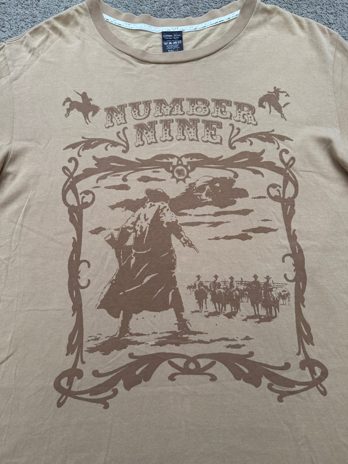 SS07 Number (N)ine Cowboy Standoff Crying Heart Logo T Shirt