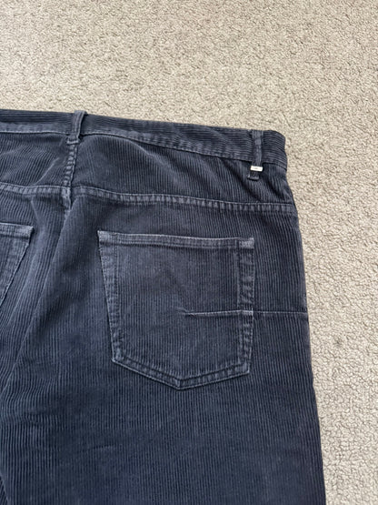 AW05 Dior Homme by Hedi Slimane Black Flared Corduroy Pants