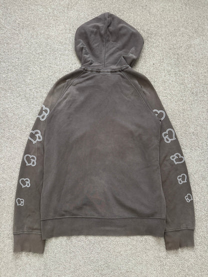 SS05 Number (N)ine Crying Hearts Cargo Zip Up Hoodie