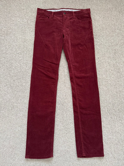 AW09 Number (N)ine Red Crying Heart Corduroy Pants