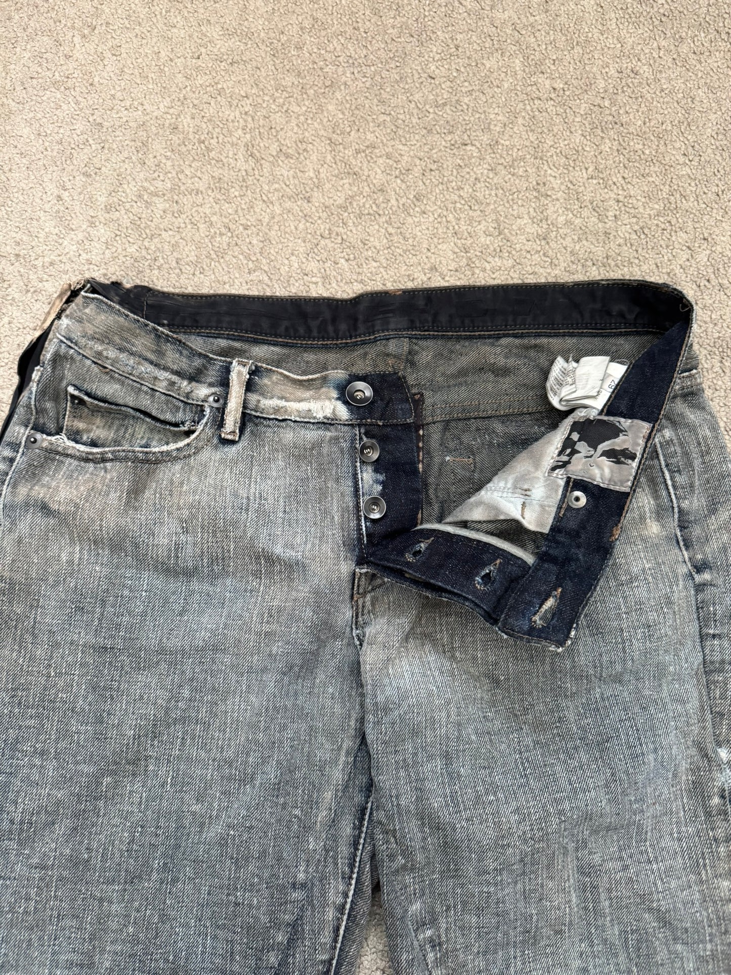 FW11 Rick Owens DRKSHDW "Limo" Dust Detroit Cut Denim Jeans