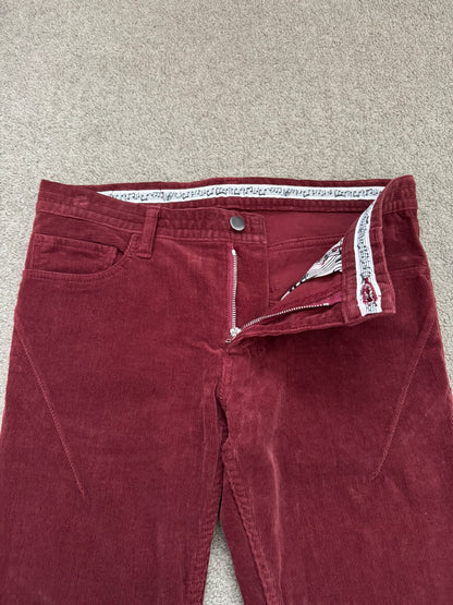 AW09 Number (N)ine Red Crying Heart Corduroy Pants