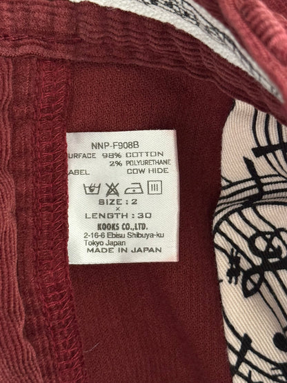 AW09 Number (N)ine Red Crying Heart Corduroy Pants