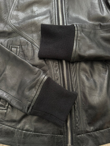 SS14 Rick Owens Mainline Lambskin Intarsia Leather Jacket
