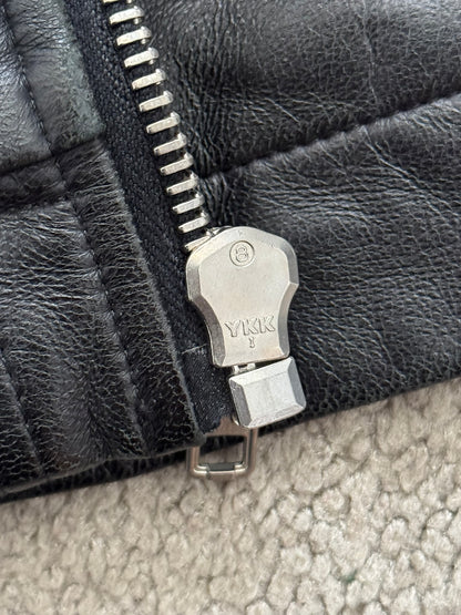 SS14 Rick Owens Mainline Lambskin Intarsia Leather Jacket