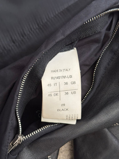 SS14 Rick Owens Mainline Lambskin Intarsia Leather Jacket