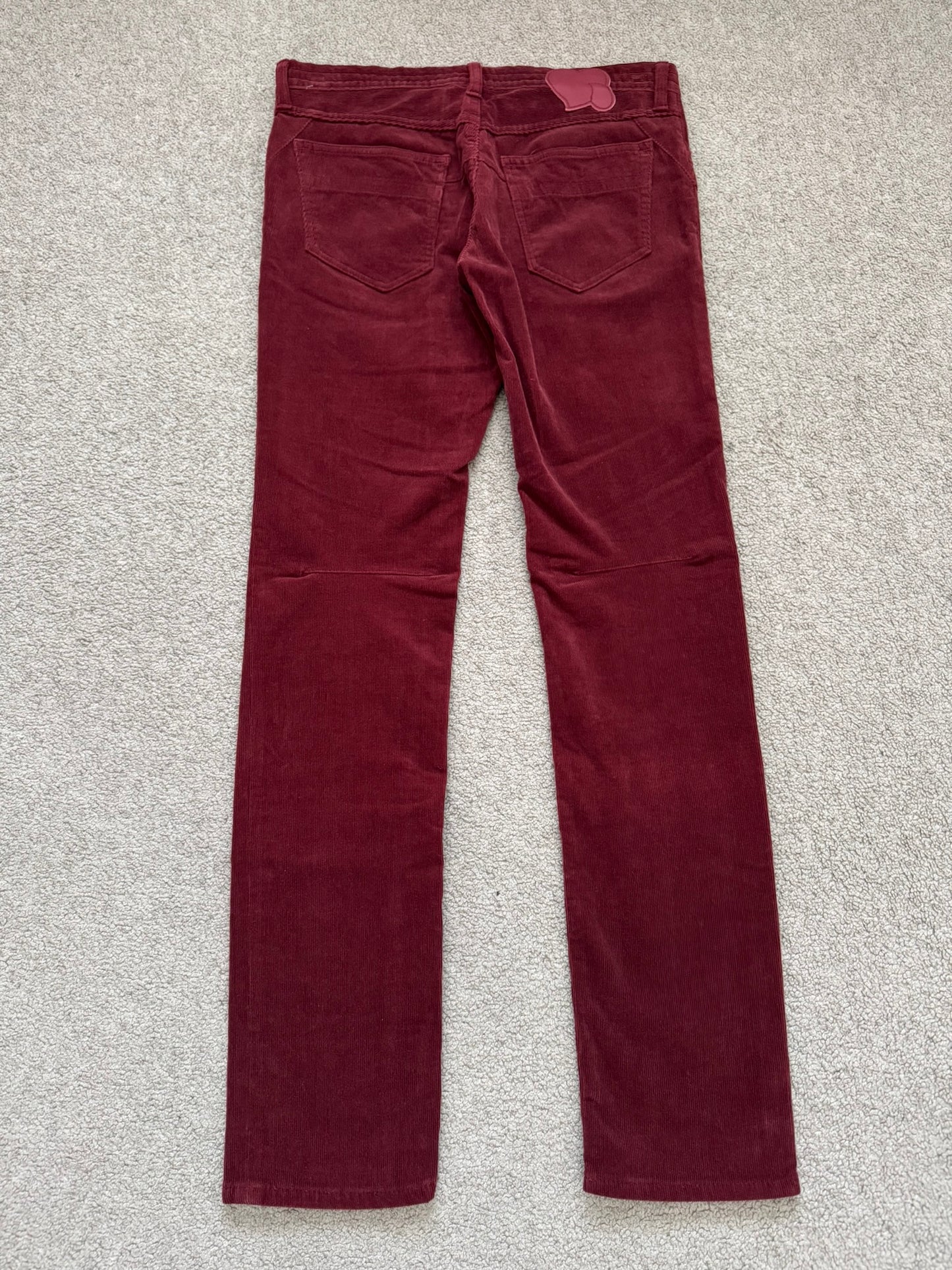AW09 Number (N)ine Red Crying Heart Corduroy Pants
