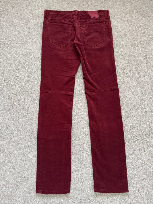 AW09 Number (N)ine Red Crying Heart Corduroy Pants