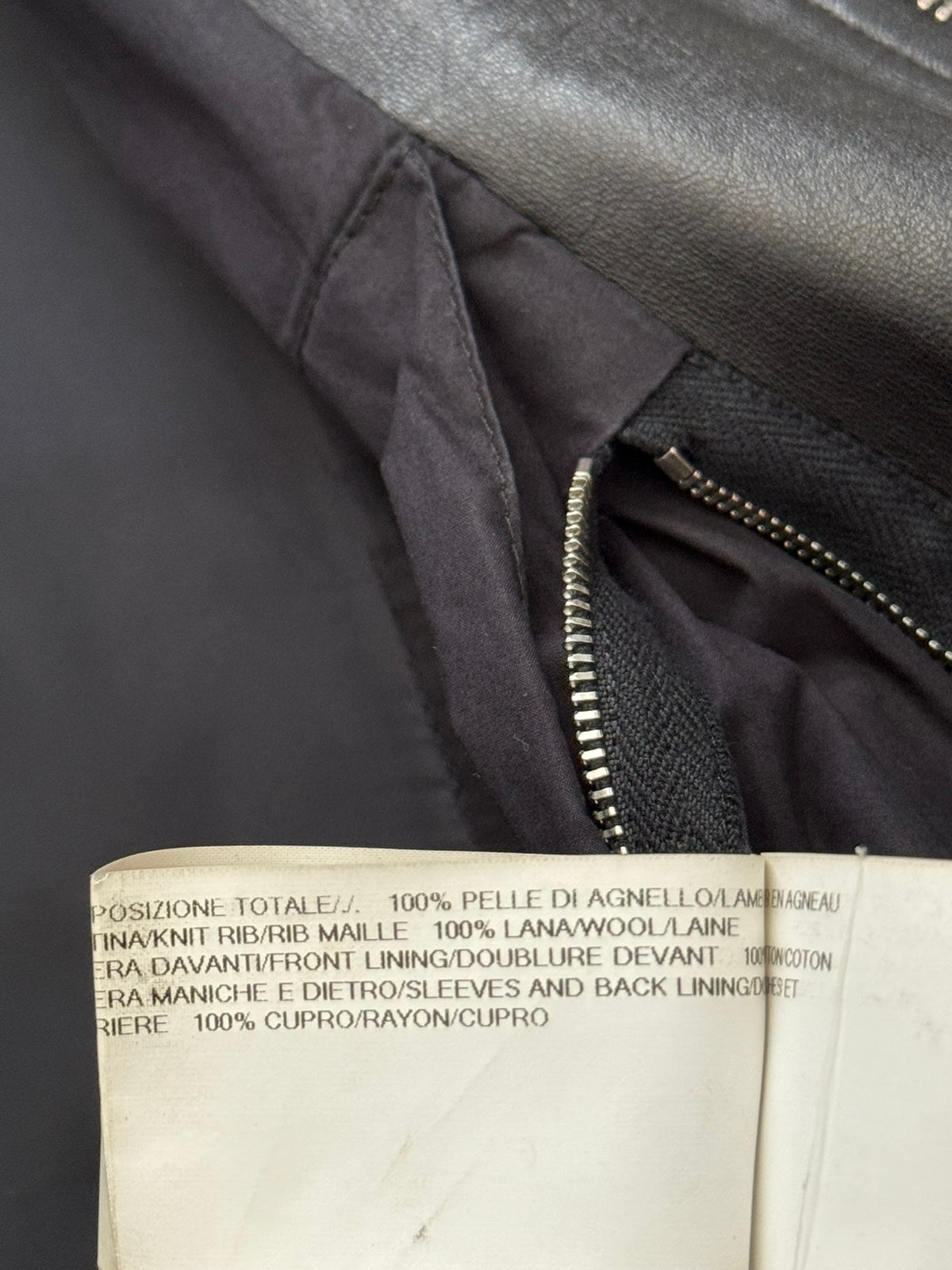 SS14 Rick Owens Mainline Lambskin Intarsia Leather Jacket