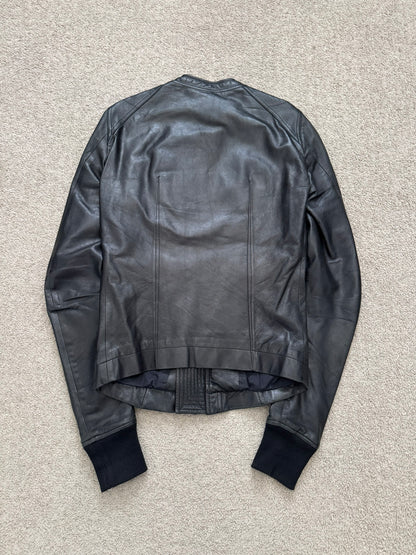 SS14 Rick Owens Mainline Lambskin Intarsia Leather Jacket