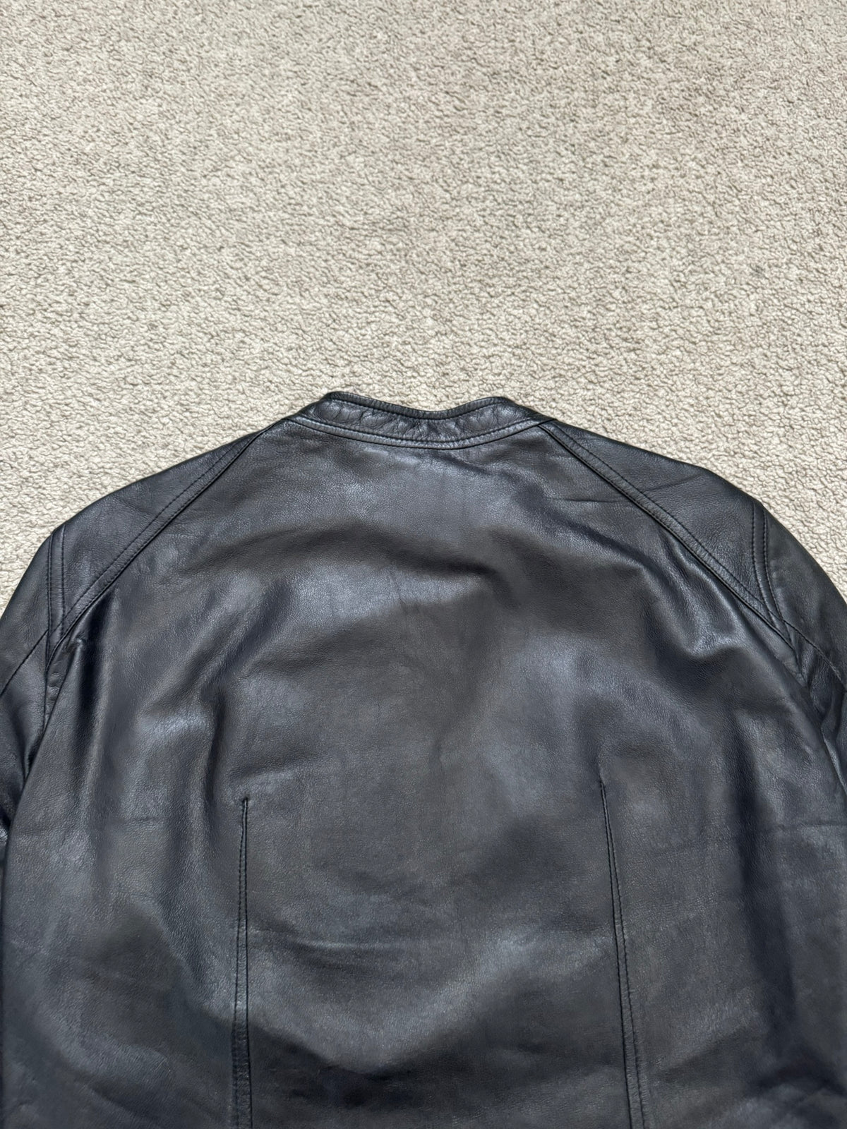 SS14 Rick Owens Mainline Lambskin Intarsia Leather Jacket