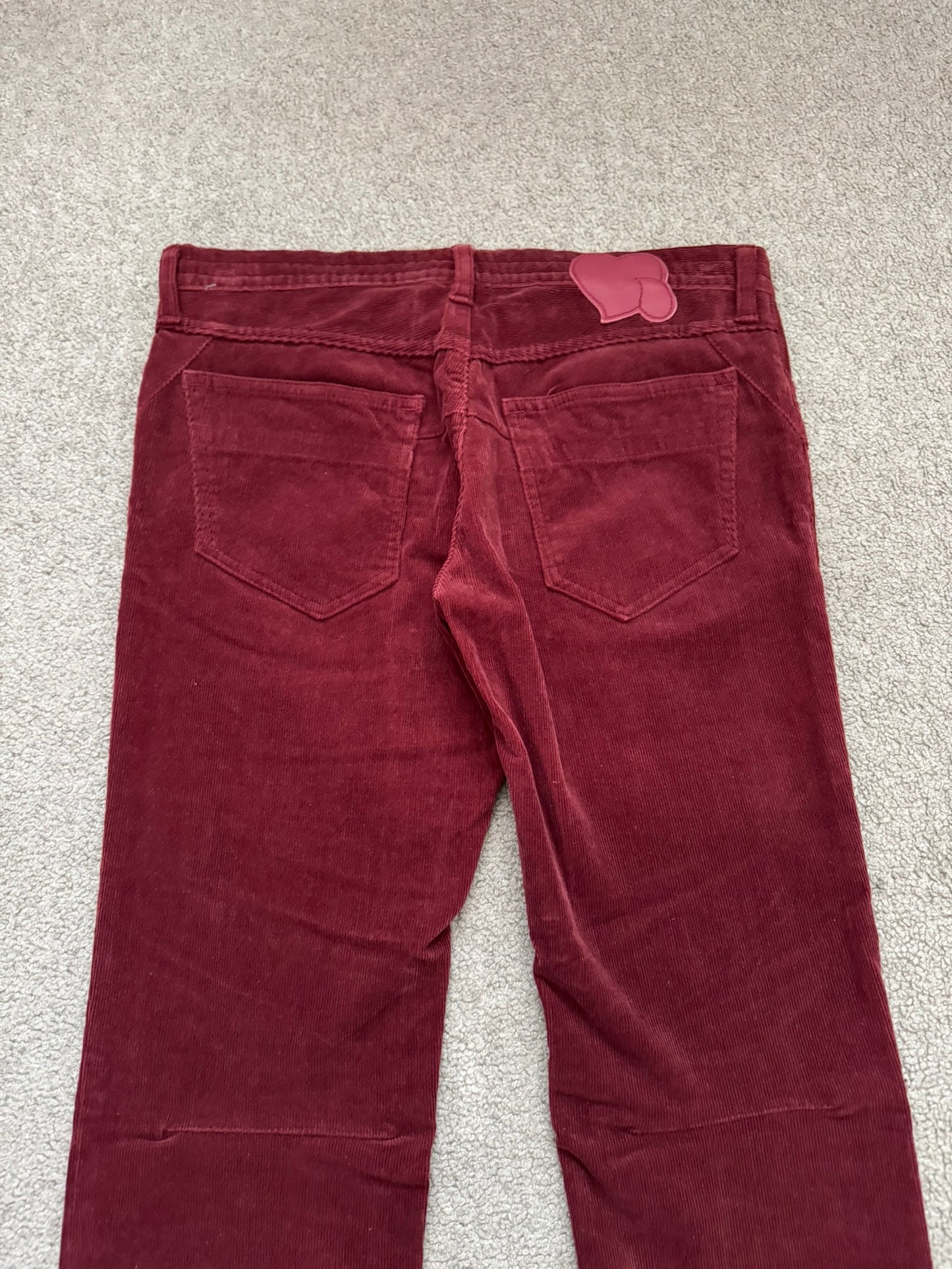 AW09 Number (N)ine Red Crying Heart Corduroy Pants