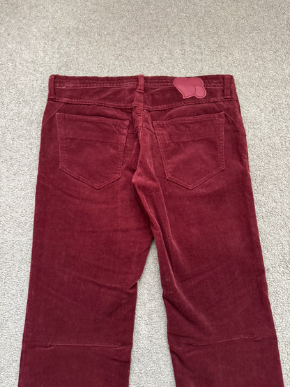 AW09 Number (N)ine Red Crying Heart Corduroy Pants