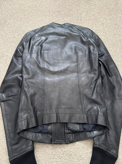SS14 Rick Owens Mainline Lambskin Intarsia Leather Jacket