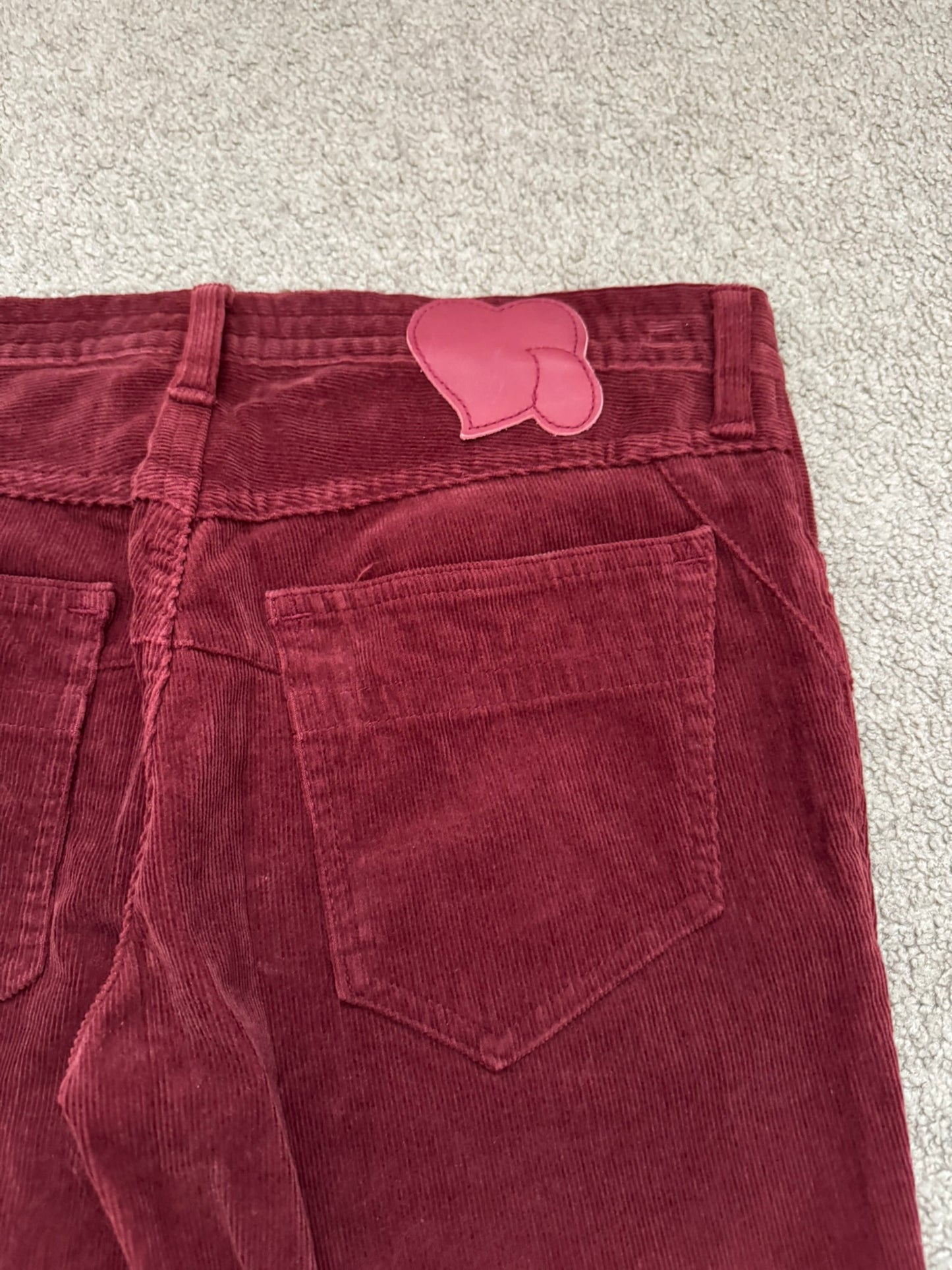 AW09 Number (N)ine Red Crying Heart Corduroy Pants