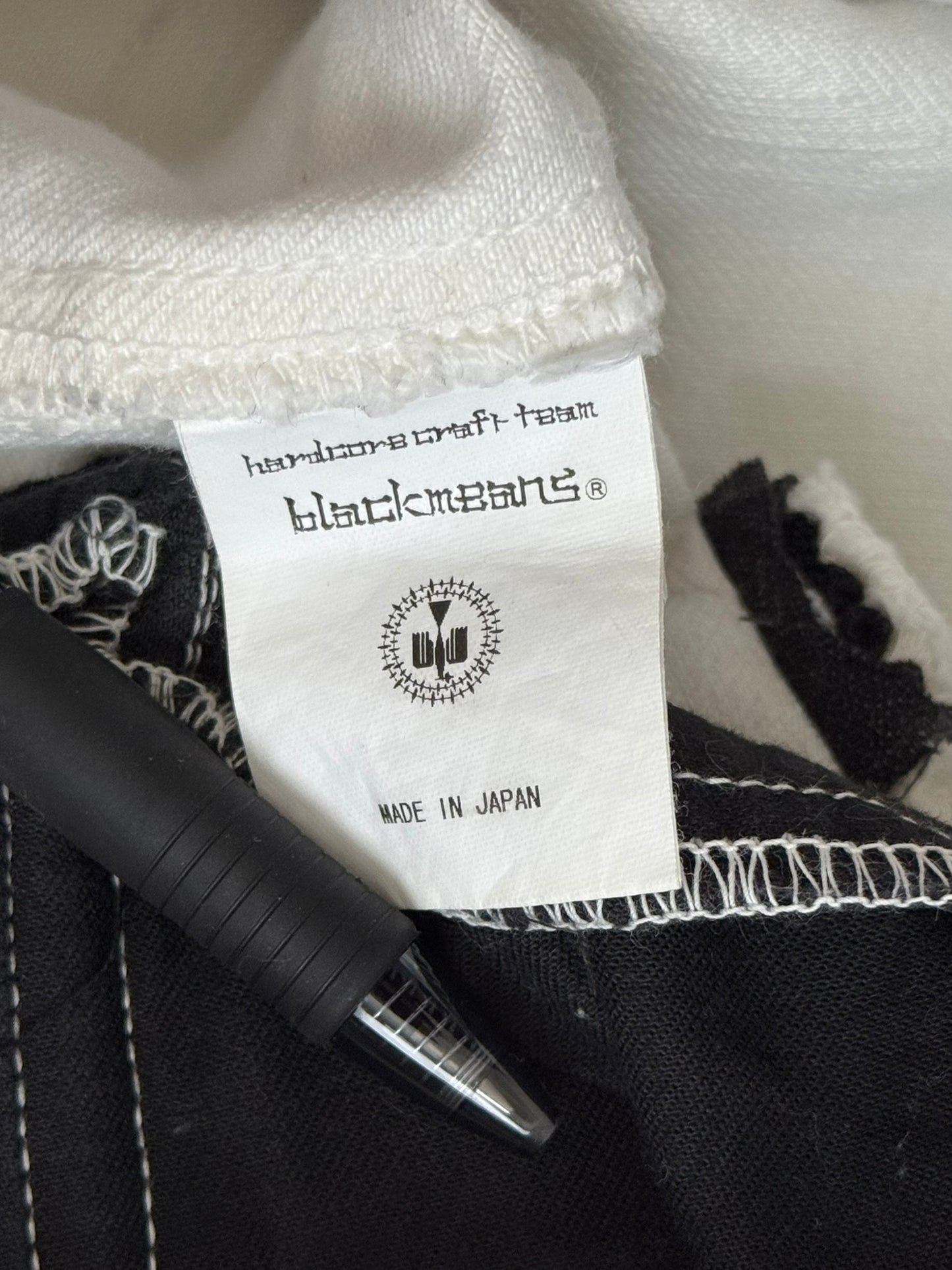 Blackmeans White Zipper Cargo Bondage Biker Denim Jeans