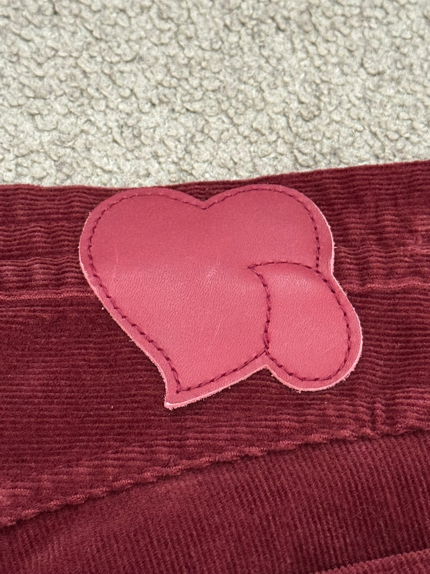 AW09 Number (N)ine Red Crying Heart Corduroy Pants