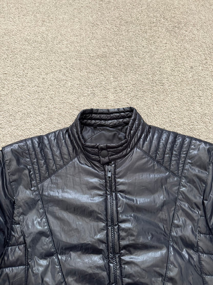 AW08 Maison Margiela “Thriller” Navy Quilted Puffer Biker Jacket