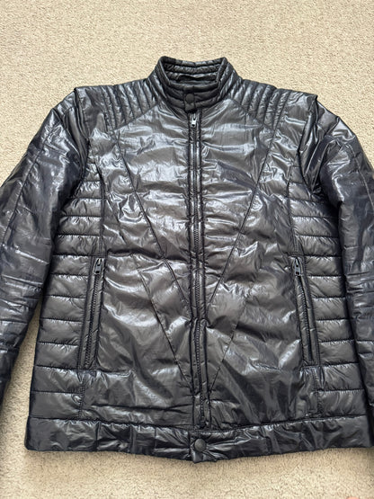 AW08 Maison Margiela “Thriller” Navy Quilted Puffer Biker Jacket