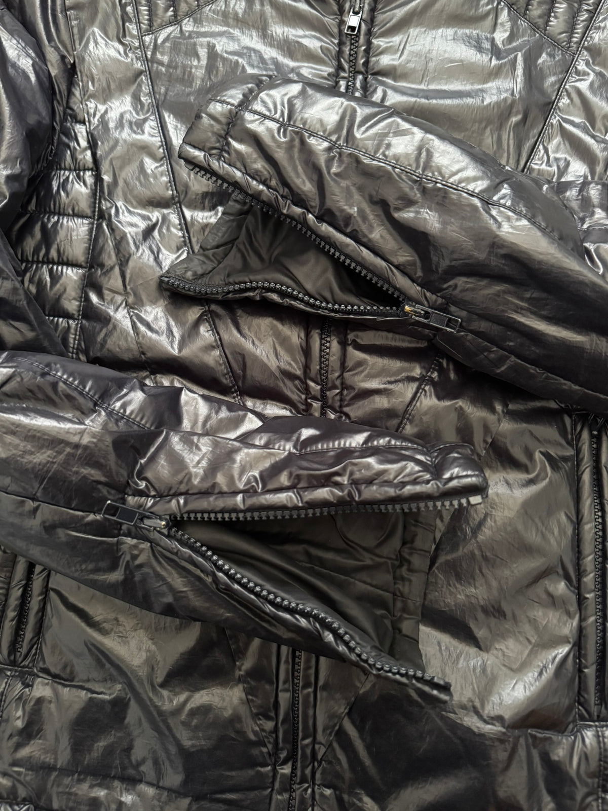 AW08 Maison Margiela “Thriller” Navy Quilted Puffer Biker Jacket