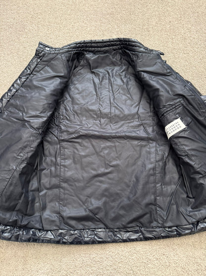 AW08 Maison Margiela “Thriller” Navy Quilted Puffer Biker Jacket