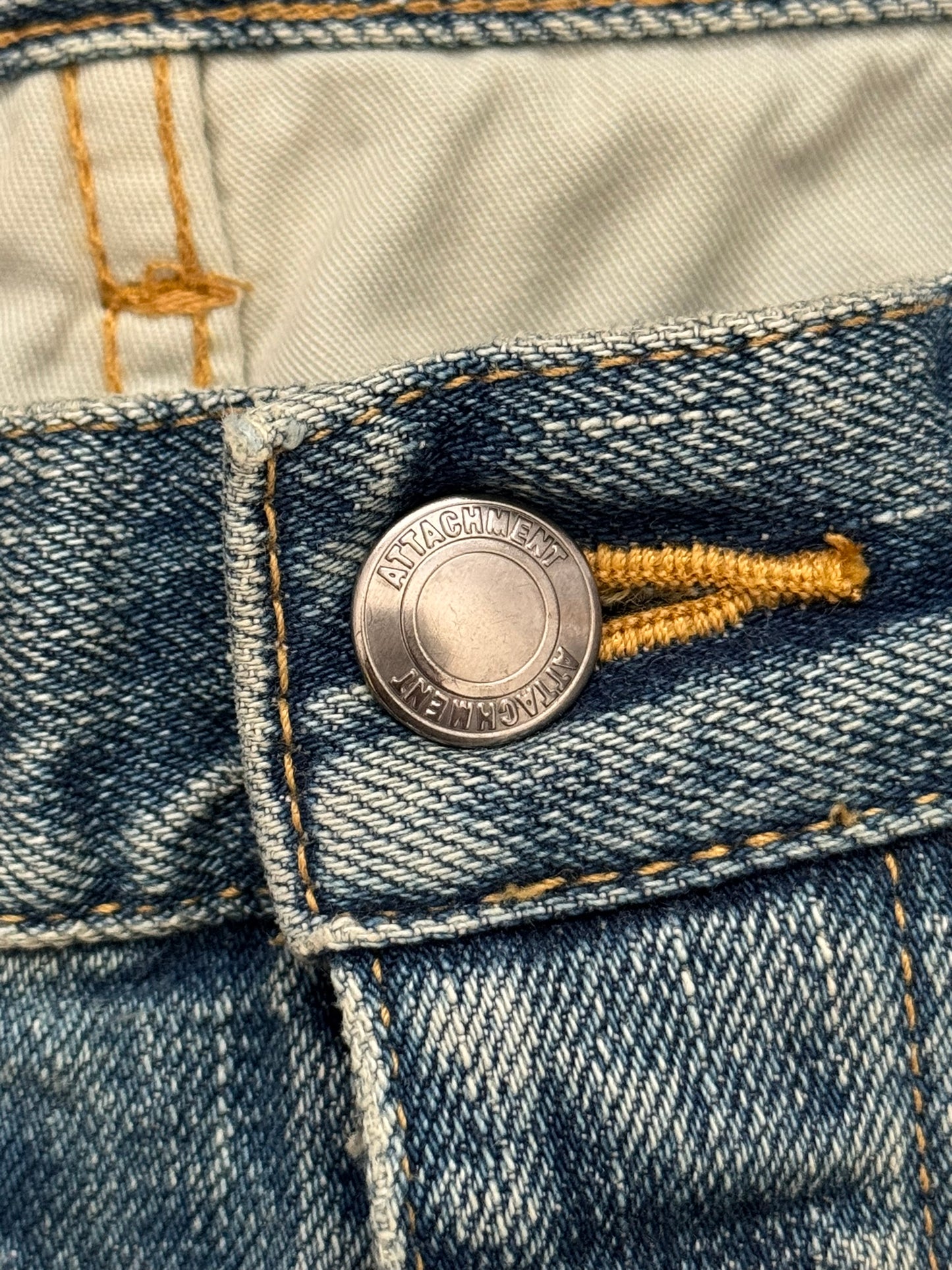 Kazuyuki Kumagai Attachment Washed Selvedge Denim Jeans
