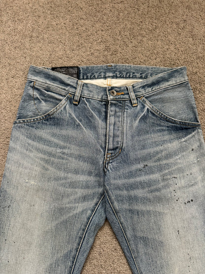 Kazuyuki Kumagai Attachment J-Cut Painted Denim Jeans