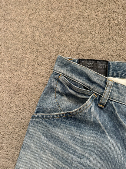 Kazuyuki Kumagai Attachment J-Cut Painted Denim Jeans