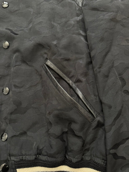 SS16 Saint Laurent by Hedi Slimane Camo Teddy Varsity Jacket