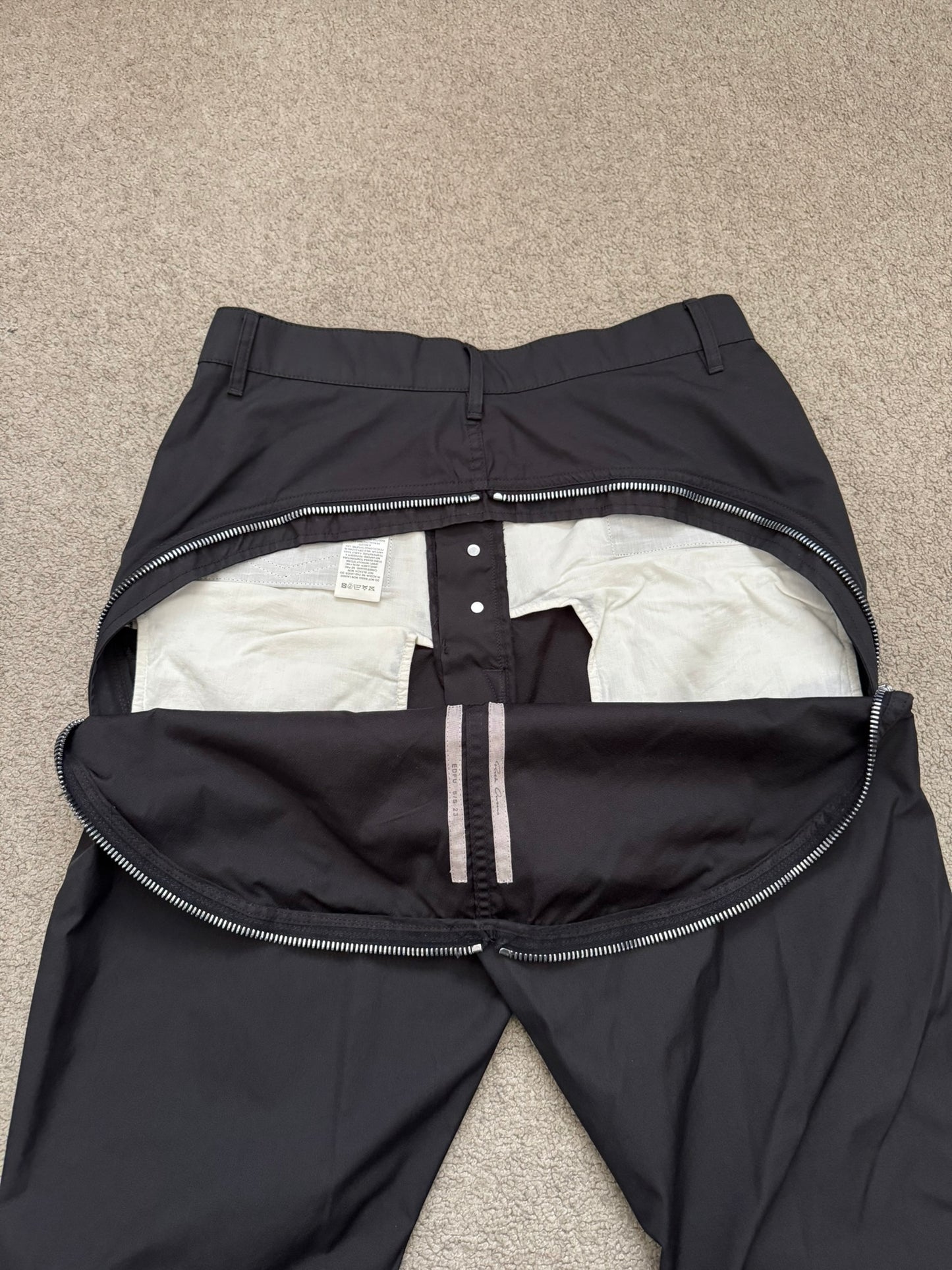 SS23 Rick Owens Mainline "EDFU" Bolan Banana Cut Jeans