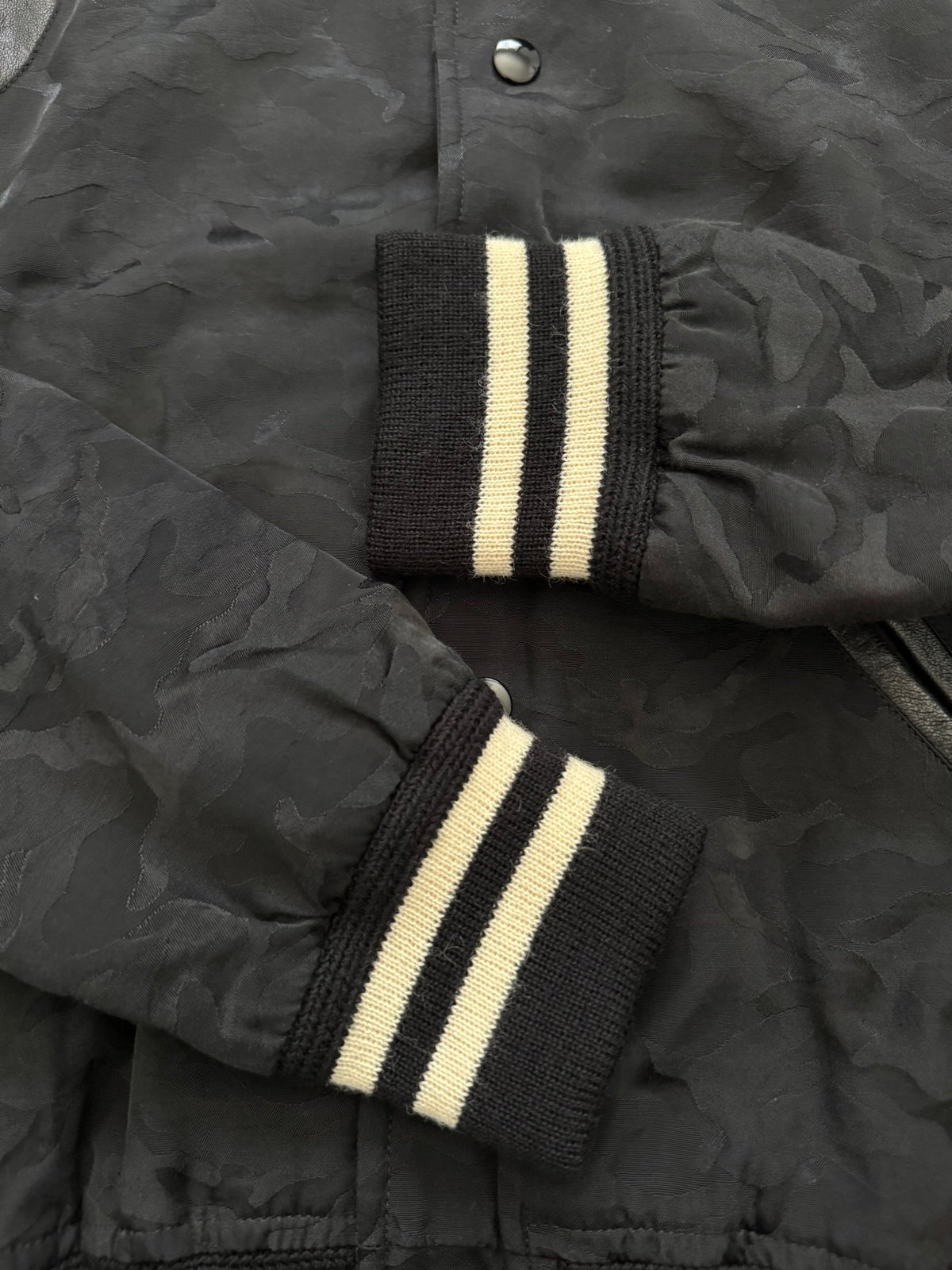 SS16 Saint Laurent by Hedi Slimane Camo Teddy Varsity Jacket