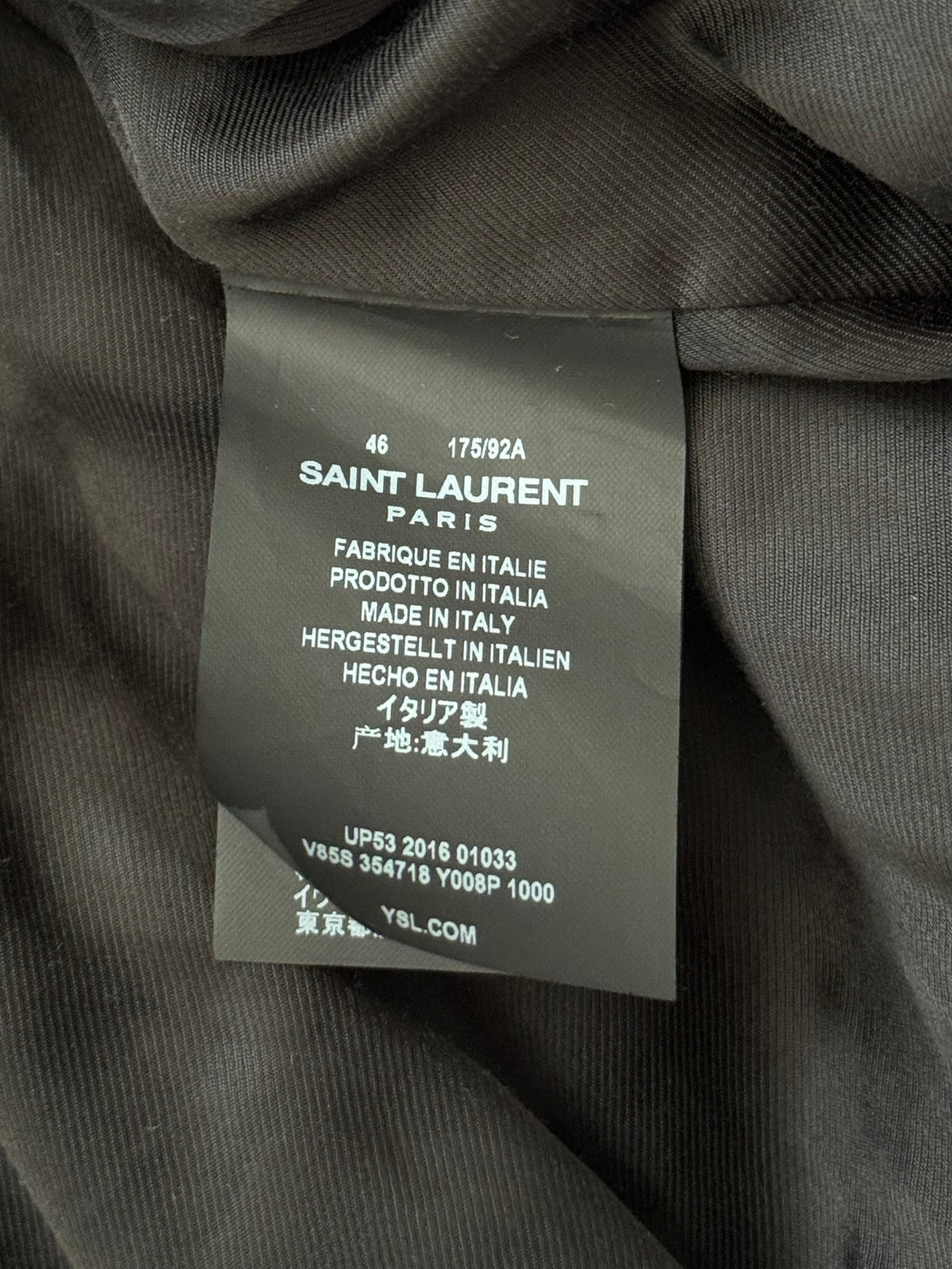 SS16 Saint Laurent by Hedi Slimane Camo Teddy Varsity Jacket