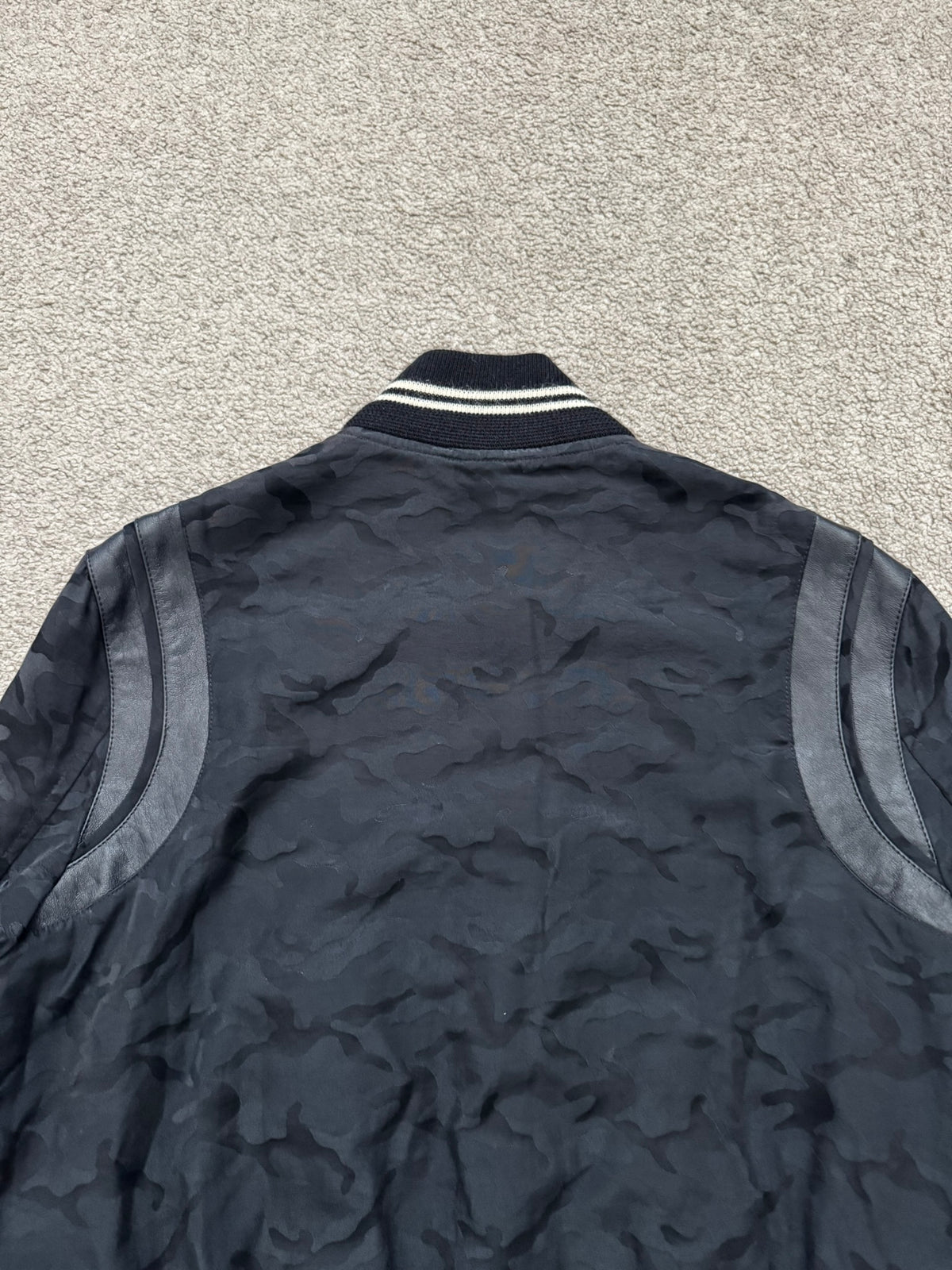 SS16 Saint Laurent by Hedi Slimane Camo Teddy Varsity Jacket