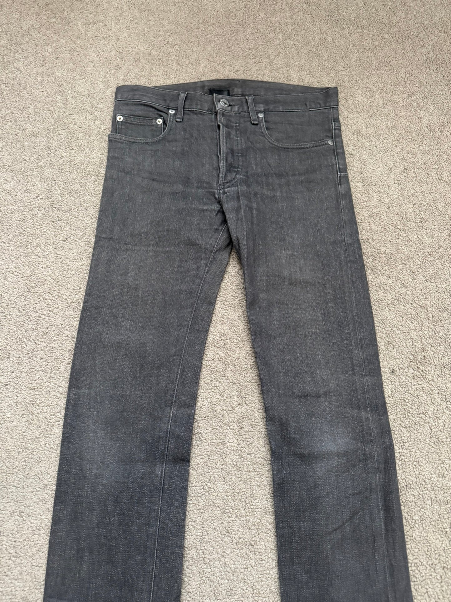 SS08 Dior Homme by Kris Van Assche MIJ Grey Glitter Denim Jeans