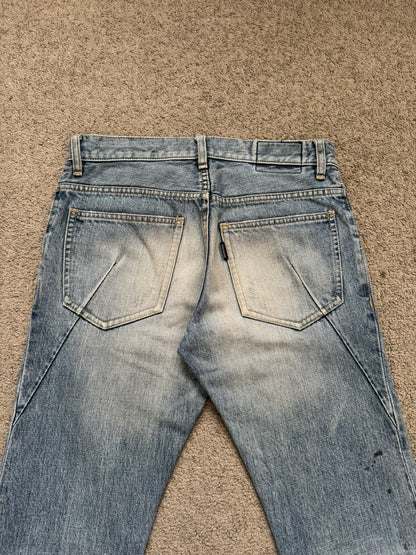 Kazuyuki Kumagai Attachment J-Cut Painted Denim Jeans