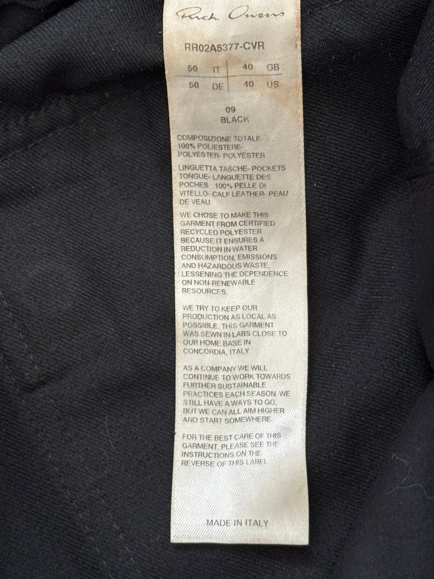 FW21 Rick Owens Runway "Gethsemane" Bauhaus Cargo Pants