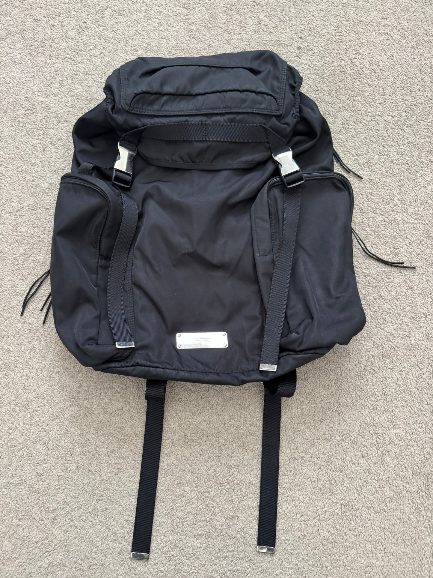 AW11 Undercover Prada GRT Black Nylon Utility Cargo Backpack