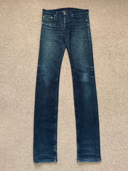 SS08 Dior Homme by Kris Van Assche MIJ Blue Glitter Denim Jeans