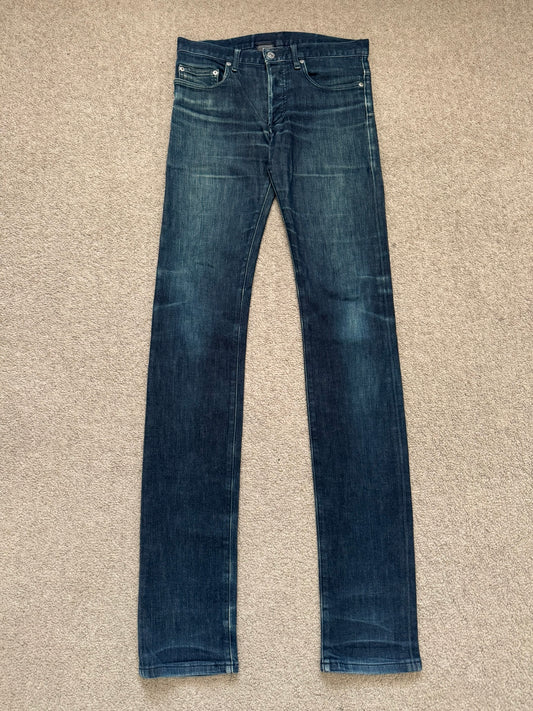 SS08 Dior Homme by Kris Van Assche MIJ Blue Glitter Denim Jeans