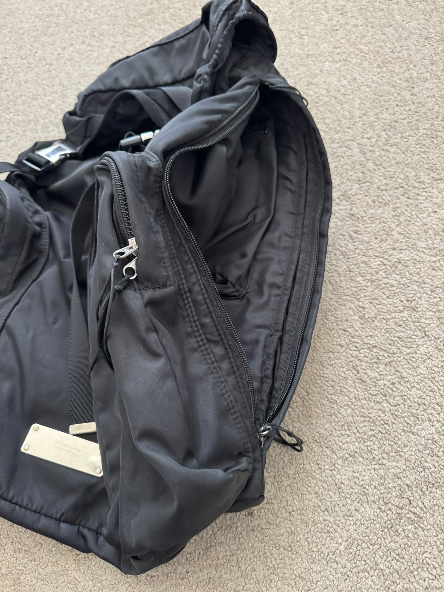 AW11 Undercover Prada GRT Black Nylon Utility Cargo Backpack