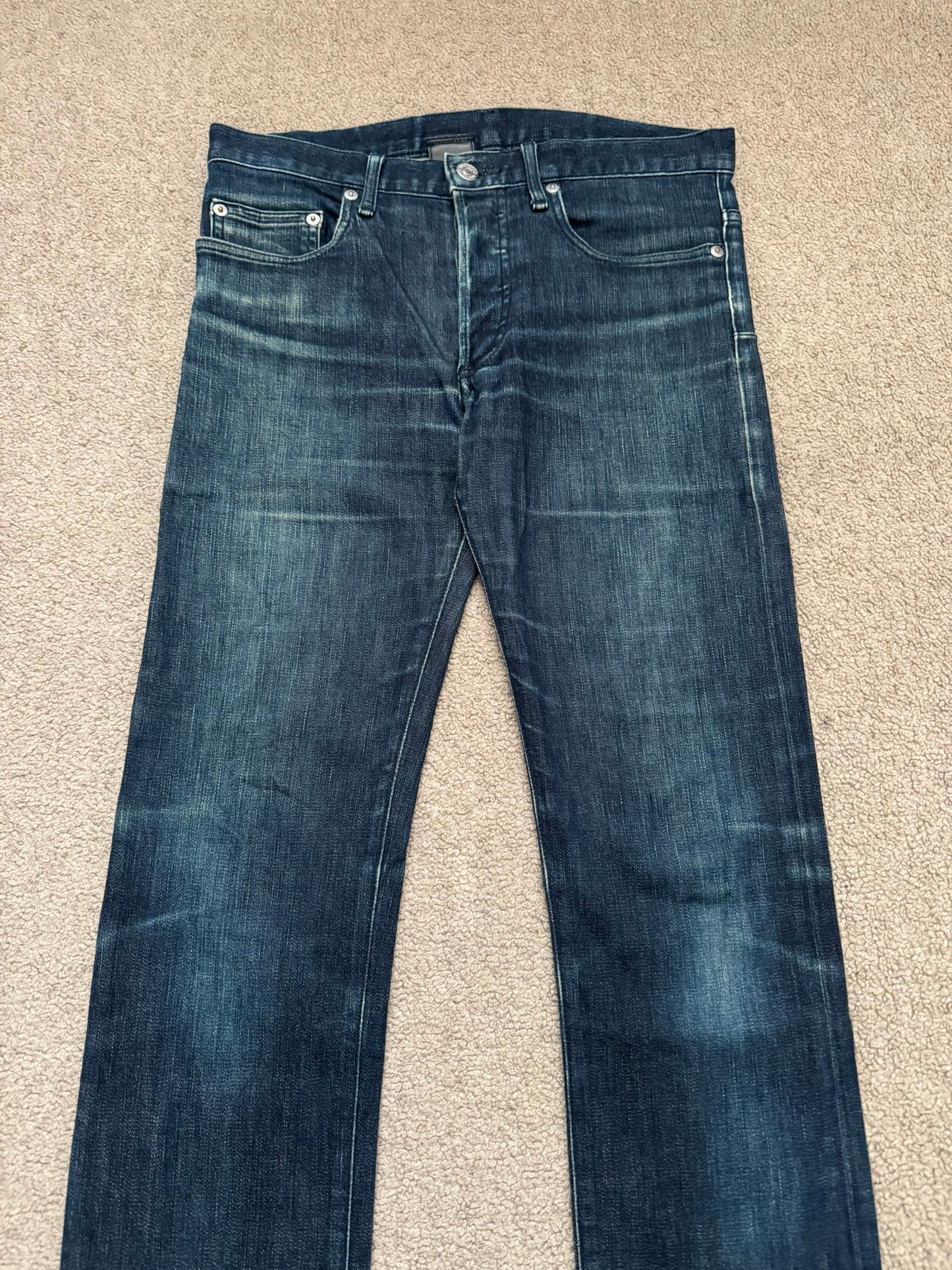 SS08 Dior Homme by Kris Van Assche MIJ Blue Glitter Denim Jeans